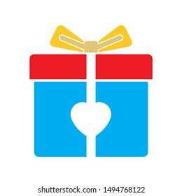 gift  icon. flat illustration of gift- vector icon. gift sign symbol