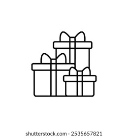 Geschenksymbol Flaches Logo einzeln