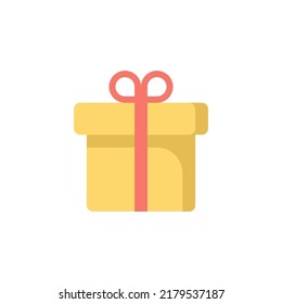 gift icon flat style design. gift icon vector illustration. isolated on white background.