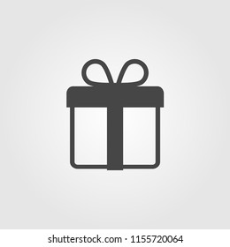 Gift icon flat style isolated on background. Gift sign symbol for web site and app design.