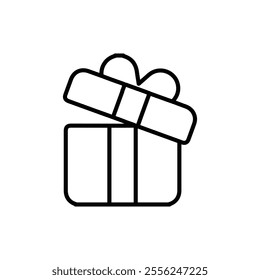 gift icon Flat symbol set outline