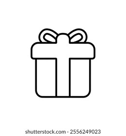 gift icon Flat symbol set outline