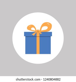 Gift icon flat vector