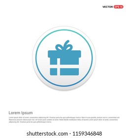 Gift Icon Hexa White Background icon template - Free vector icon
