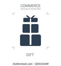 gift icon. high quality filled gift icon on white background. from commerce collection flat trendy vector gift symbol. use for web and mobile