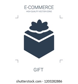 gift icon. high quality filled gift icon on white background. from e commerce collection flat trendy vector gift symbol. use for web and mobile