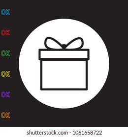 gift, icon illustration