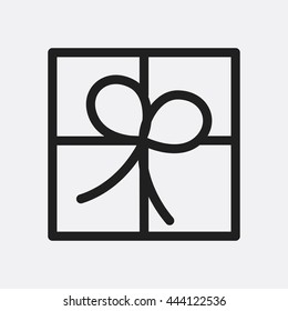 Gift icon illustration isolated vector sign symbol