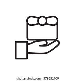 gift icon illustration isolated vector sign symbol