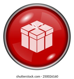 Gift icon. Internet button on white background. 