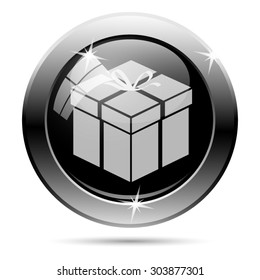 Gift icon. Internet button on white background. EPS10 vector 