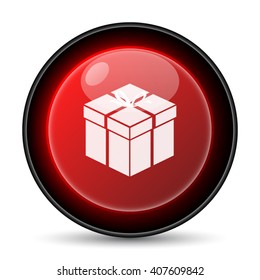 Gift icon. Internet button on white background. EPS10 vector
