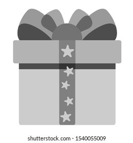 Gift icon isolated. Flat design vector illustration.