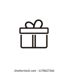 Gift icon isolated on white background