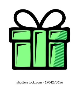 icono de regalo aislado en fondo blanco de la colección de líneas de ecommerce.