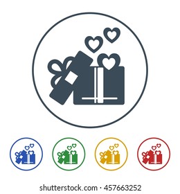 Gift icon isolated on white background 
