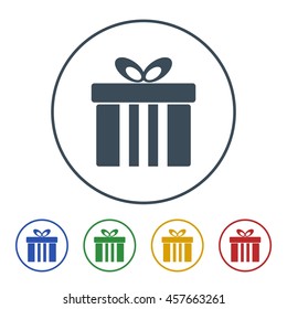 Gift icon isolated on white background 
