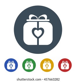 Gift icon isolated on white background 