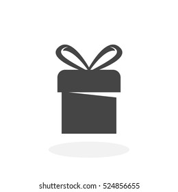 Gift icon isolated on white background. Gift vector logo. Flat design style. Modern vector pictogram for web graphics - stock vector