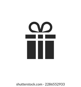 Icono de regalo, icono de signo de regalo aislado, ilustración vectorial