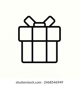 gift icon, isolated UI line icon for your project