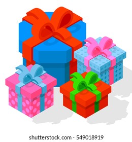 Gift icon, isometric
