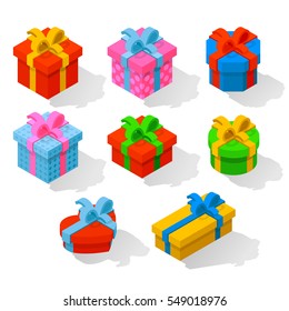 Gift icon, isometric