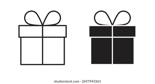 Línea de icono de regalo. eps 10 Ilustración vectorial