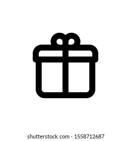 Gift Icon, line or outline icon vector stock 