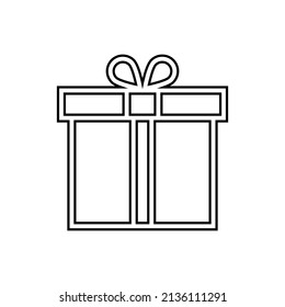 Geschenksymbol im Strichstil