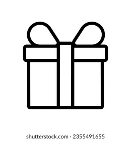 gift icon line style vector