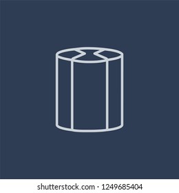 Gift icon. Gift linear design concept from Christmas collection. Simple element vector illustration on dark blue background.