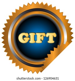 Gift icon located on a white background