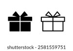 Gift icon logo design. gift sign and symbol. birthday gift