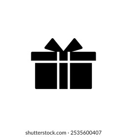 Diseño del logotipo del icono del regalo. signo y símbolo del regalo. regalo de cumpleaños