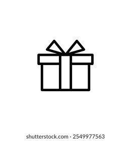 Gift icon logo design. gift sign and symbol. birthday gift