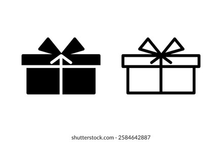 Gift icon logo design. gift sign and symbol. birthday gift