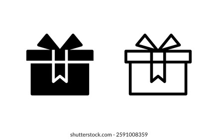 Gift icon logo design. gift sign and symbol. birthday gift