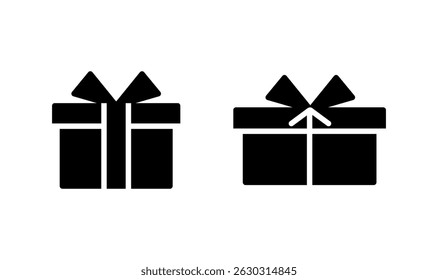 Logo-Design für Geschenksymbole. Geschenkzeichen und -symbol. Geburtstagsgeschenk