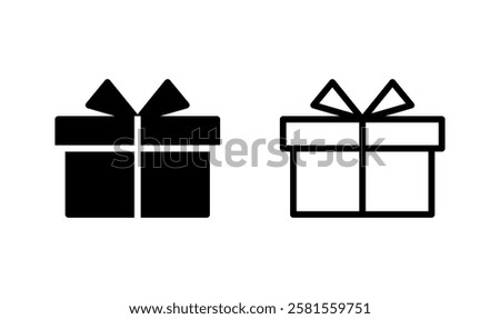 Gift icon logo design. gift sign and symbol. birthday gift