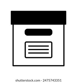 Gift icon or logo illustration outline black style