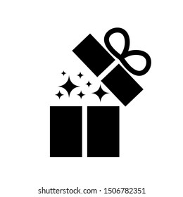 Gift icon, logo isolated on white background