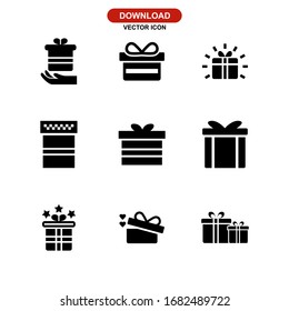 gift icon or logo isolated sign symbol vector illustration - Collection of high quality black style vector icons
