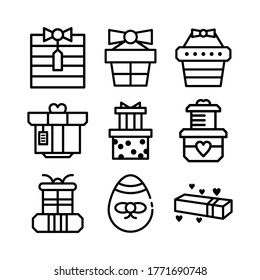 icono de regalo o logotipo símbolo de signo aislado ilustración vectorial - Colección de iconos vectoriales de estilo negro de alta calidad
