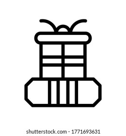 Geschenksymbol oder Logo einzeln auf Zeichen, Vektorgrafik - hochwertige Vektorsymbole in schwarzem Stil
