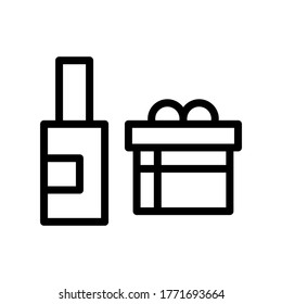 icono de regalo o logotipo símbolo de signo aislado ilustración vectorial - iconos vectoriales de estilo negro de alta calidad
