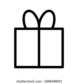 Geschenksymbol oder Logo einzeln auf Zeichen, Vektorgrafik - hochwertige Vektorsymbole in schwarzem Stil
