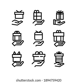gift icon or logo isolated sign symbol vector illustration - Collection of high quality black style vector icons
