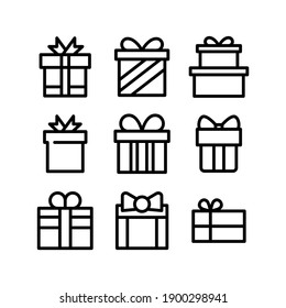 gift icon or logo isolated sign symbol vector illustration - Collection of high quality black style vector icons
