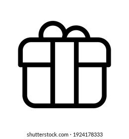 icono de regalo o logotipo símbolo de signo aislado ilustración vectorial - iconos vectoriales de estilo negro de alta calidad
